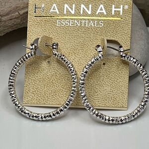 Silver Hoop Hannah Earrings